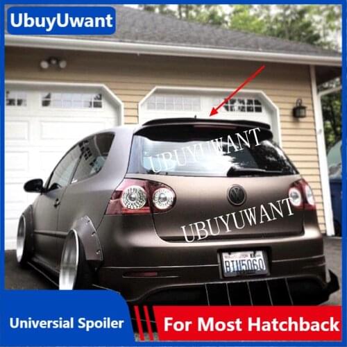 UBUYUWANT for VW MK5 GTI Hatchback Universal Spoiler ABS Car Tail Wing Rear Roof Lip Spoiler for MK4 Golf 4 POLO / Polo Plus