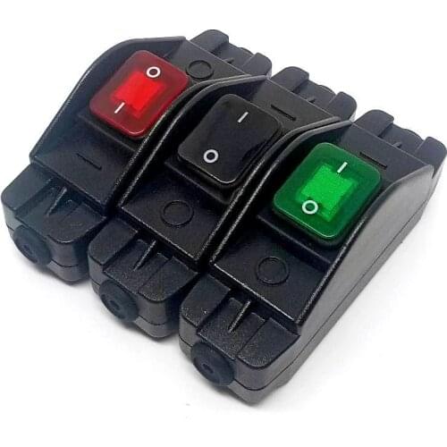 30Amp IP65 Waterproof Heavy Duty Large Current Inline Cable Rocker Switch Max AC100~250V Red LED Indicator
