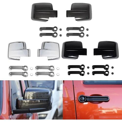 ABS Side Rearview Mirror Door Handle Cover Decorative Trim Fit for 2007-2012 Jeep Liberty Dodge Nitro Exterior Car Accessories