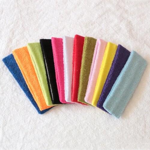 12PCS/Set Sport Cotton Sweatband Headband for Girl Men Women Elastic Yoga Hair Bands Gym Stretchy Fitness Basketball Headbands