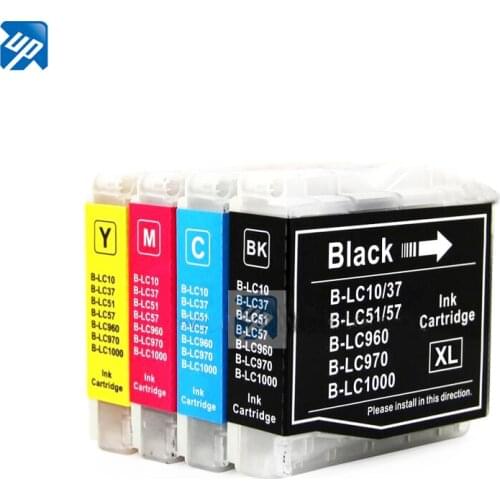 12pcs Compatible ink cartridge for Brother LC57 LC37 LC-57 lc1000 DCP-130C MFC-240C LC57 PRINTER FULL INK