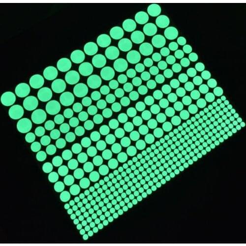 400pcs Glow In The Dark Star Round Dot Wall Stickers Luminous Home Kids Room Decor Cartoon DIY For 3 Different Size