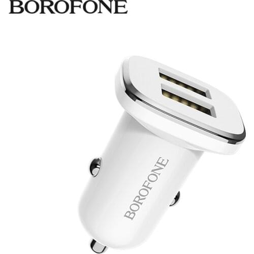 BOROFONE Dual USB Car Charger for iPhone 11 12 Tablet Xiaomi Mi 10 11 poco x3 pro Samsung S20 Universal Mobile Phone Car-Charger