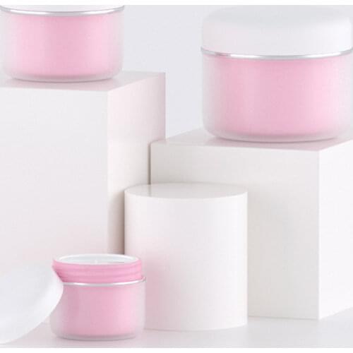 Wholesale 30g/50g Cream Jars Pink Facial Cream Box Skin Care Containers Eye/face/Hand Cream Tins Cosmetic Refillable Bottles