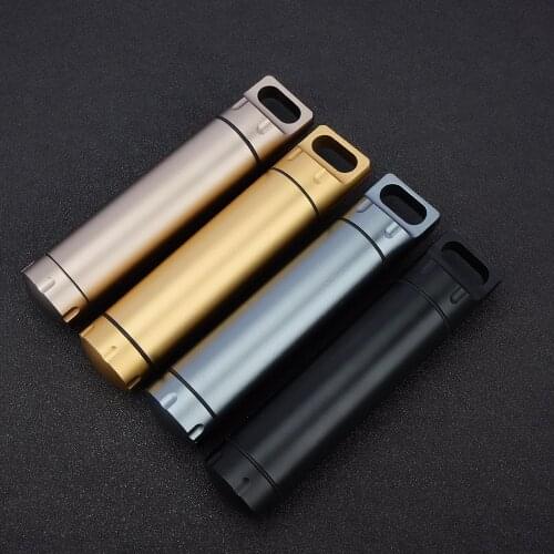 Big Aluminum Alloy Seal Bottle Portable Capsule Moistureproof Bottle EDC Outdoor Camping Tool