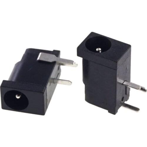 100pcs DC power Jack Center Pin size 1.3 mm Diameter 3.5 x 1.35 mm DC Socket PCB Mountable 30V 0.5A 5000 times