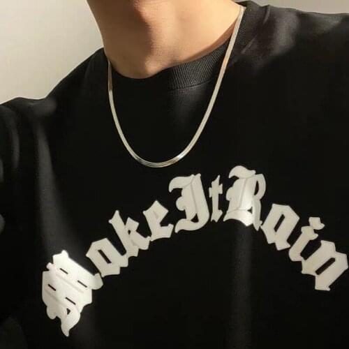 Fashion Titanium Steel Snake Chain For Men Women Personality Trend Hip Hop Necklace Chain On The Neck Chocker Jewelry Gift