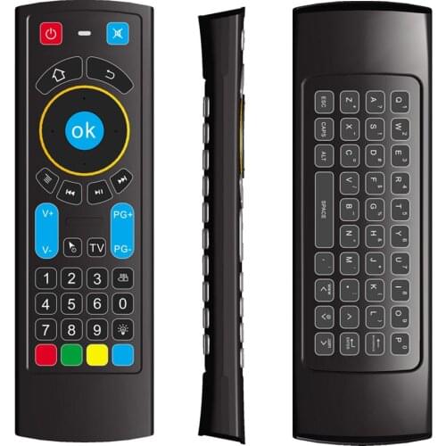 MX3L Pro Backlight Air Mouse IR Learning Remote Control MX3 2.4G RF Wireless Keyboard for Android TV Box Media Player