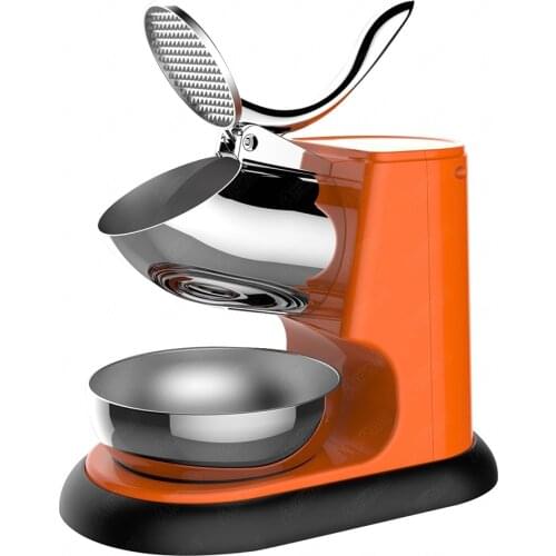 WF-A168 Electric Dual Blades Ice Crusher Shaver Snow Cone Maker Machine Silver 95KG/HOUR for Home and Commercial Use