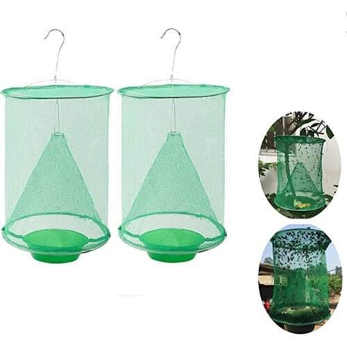Trap Garden Home Yard Supplies Pest Control Reusable Hanging Fly Catcher Killer Flies Flytrap Cage Net New Safety Fly Traps