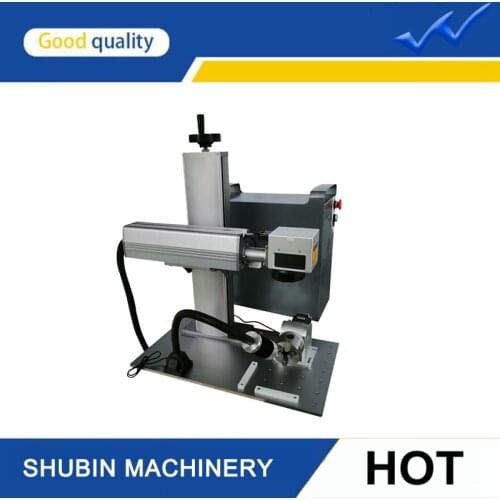Max raycus JPT Laser Source 20W 30W 50W Fiber Laser Marking Machine with rotary axis
