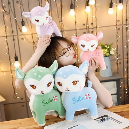25-55cm Cute Giraffe Plush Toy Soft Sika Deer Pillow Doll Kawaii Stuffed Plush Animal Toy Kid Baby girl Birthday Gifts