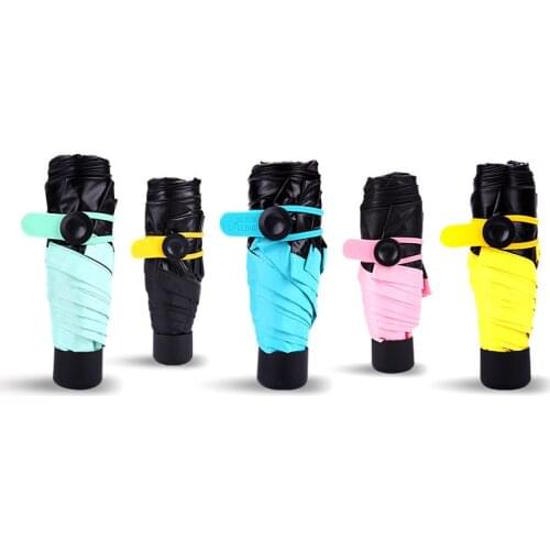 Fashion New Sunscreen UV Protection Rain Dual-use Umbrellas Folding Black Plastic Succulent Plant Black Glue Sun Umbrella Sale