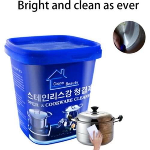 Powerful Stainless Steel Cookware Cleaning Paste Household Kitchen Cleaner Washing Pot Bottom Scale Strong Cream Detergent