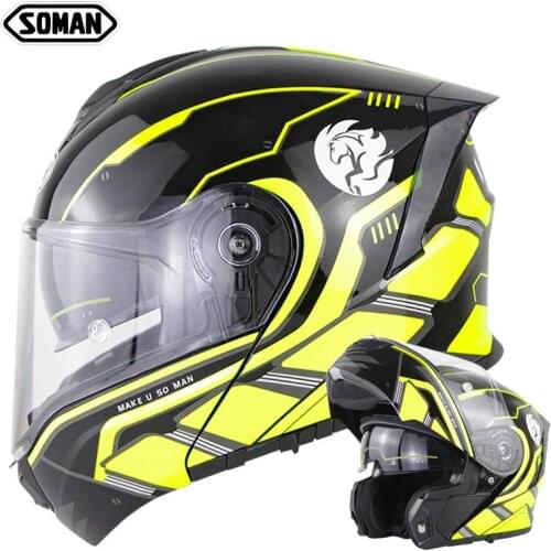 New Motorcycle Helmet Flip Up Motocross Helmet Full Face Capacete Da Motocicleta Cascos Doublel Lens Moto Casque Racing Helmet