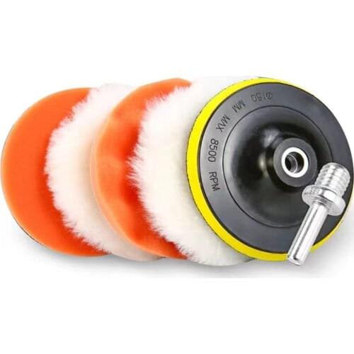 6pcs/Set Car Polishing Kit Polishing Sponge Pad Sponge Buffer Polishing Pad Set Machine Wax Sealing Glaze Auto Accessories