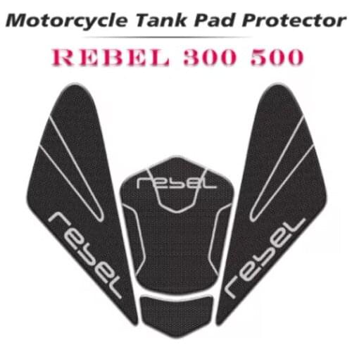 Motorcycle 3D Fuel Tank Sticker Traction Side Pad Gas Fuel Knee Decoration Decal For HONDA Rebel300 Rebel500 Rebel CMX 300 500