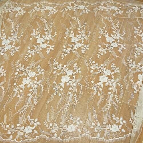 New lace embroidery special fabric DIY for bridal dress