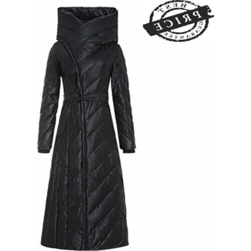 New Fashion 2021 Warm Womens Winter Jackets aa% White Duck Down Jacket Female Long Parkas Coats Black Outwear CJ523