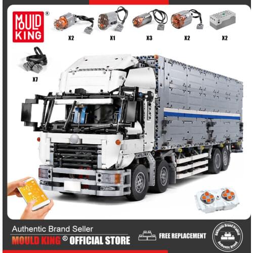 MOULD KING MOC High-Tech The ARAKAWAS Tow Wing body Container truck Tatra Model Building Blocks brick Kids Toys Birthday Gifts