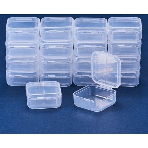 18pcs Clear Transparent Plastic Storage Box with Lid Pharmacy Drug Classification Jewelry Case Screw Beads Container