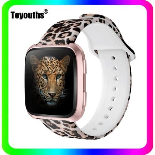 Toyouths Watchband for Fitbit Versa Women Silicone Watch Strap Wrist Strap Band for Fitbit Versa 2 Watch Replacement Accessories