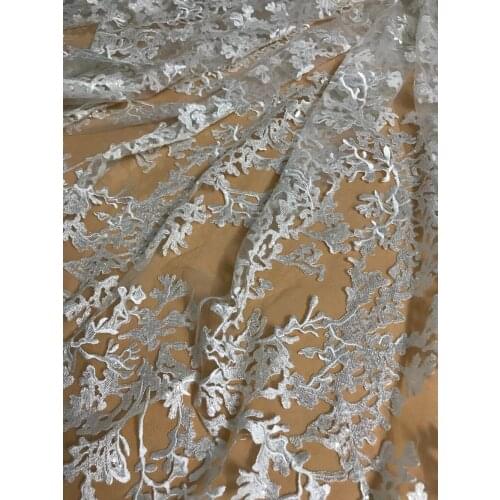 Embroidered Tulle Fabric SYJ-61017 Fashionable 5 yards Nigeria Lace Fabric African Tulle French Fabric