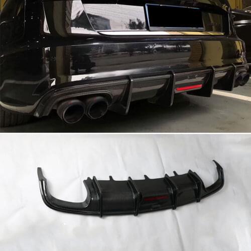 Carbon Fiber Rear Diffuser Lip Spoiler For Audi A6 Sline S6 C7 C7.5 2013-2018 (not for A6 Base ) K style Bumper Skid Plate Guard
