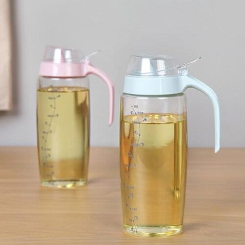 050 620ml Glass bottle kitchen oil bottle household oil filled small bottle leak proof oil storage pot 21CM*8CM