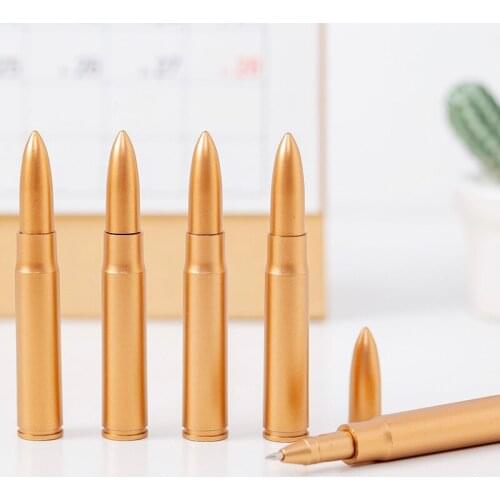 1PCS Creative New Plastic Bullet Shape Ballpoint Pen Students School Unique Writing Ball Pens Stationery Canetas Office Supplies
