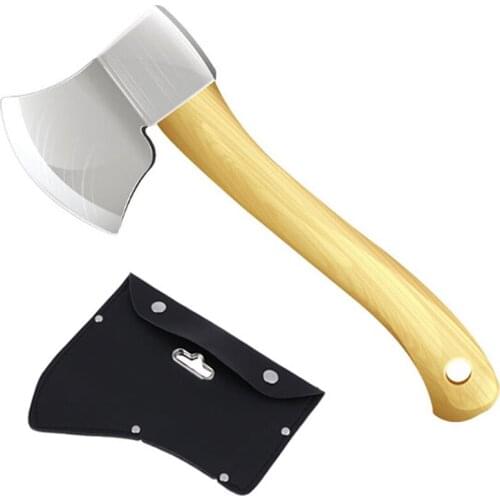 1PC Durable Leather Ax Axe Blade Cover Mask Sheath With Hook For Camping Outdoor