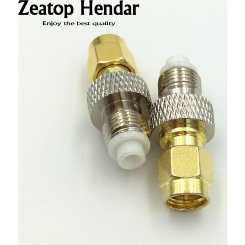 10Pcs Brass SMA Male to FME Female Jack RF Connector Straight Wire SMA-K to FME-J Connector Mini Jack