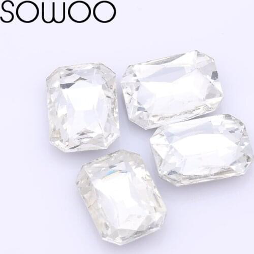 20pcs/lot 13*18mm rectangle Octagon Fancy stone Pointed back glass crystal color stone For Choice Jewelry Making,DIY dress