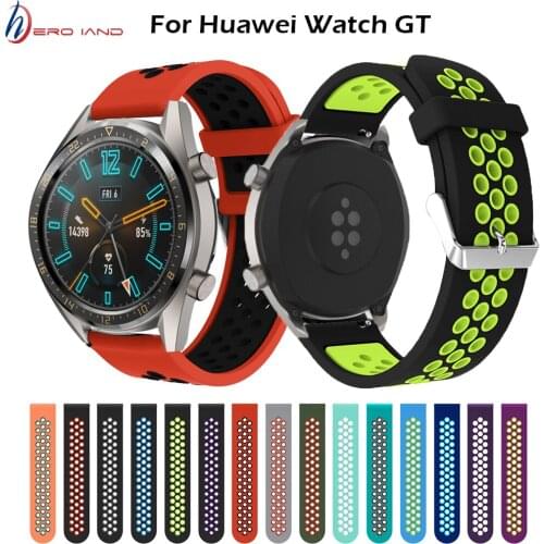 22mm watch bands for Huawei Watch gt strap/Honor Magic/galaxy watch 46mm strap silicone belt smart watch replace wristband