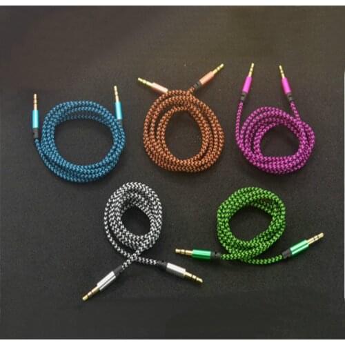 3.5mm Stereo Car Auxiliary Audio Cable 1M Male To Male for Smart Phone MP3 Tablet PC 2020 Aux 3.5mm Stereo Audio Cable