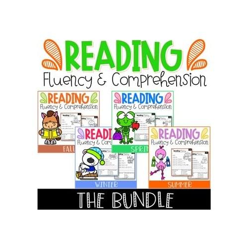 4 season Reading Fluency and Comprehension Learning English PDF File Homeschooling Educational Workbooks for Kids