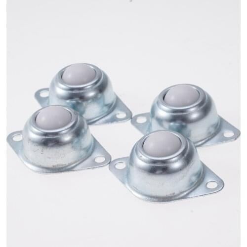 4Pcs Nylon Swivel Ball Transfer Bearing Units Caster Wheel Car Robot Universal Eye Round Wheel For Machinery Trolleys Hardware