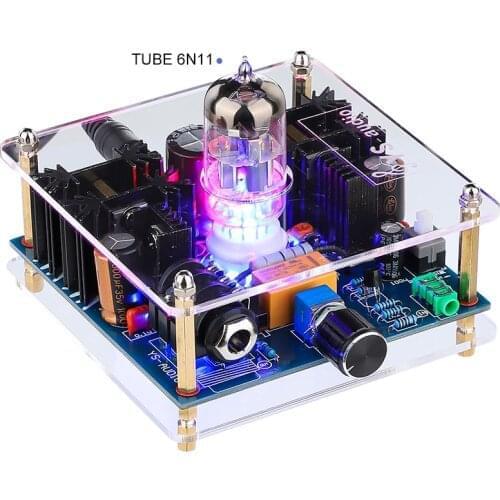 AIYIMA 6N11 Tube Headphone Amplifiers Stereo Class A Audio Amp Tube Preamplifier Amplifier With Tone Control Home Theater DIY