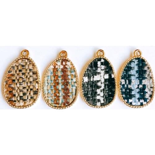 Wool Stuff Spacer Eardrop Pendant Necklace Supplies for Jewelry Making Earring Accessories Components 4pcs KP2080