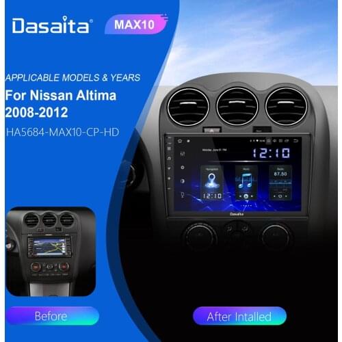 9'' Dasaita Android 10.0 Car Multimedia for Nissan Altima 2008 2009 2010 2011 2012 GPS Car Radio-Player DSP Bluetooth 64G ROM