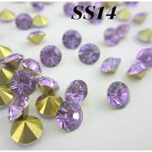 Free shipping SS14 3.5mm 720pcs(5G) Light purple Resin rhinestones Pointback for Nail Art /Bags/Garment/Shoes Decoration