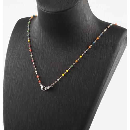 Sanying M87012 Fashion Colorful Eyeglasses Chain Stainless Steel Mask Chain For Women Jewelry Making Accessories,72.7cm/lot