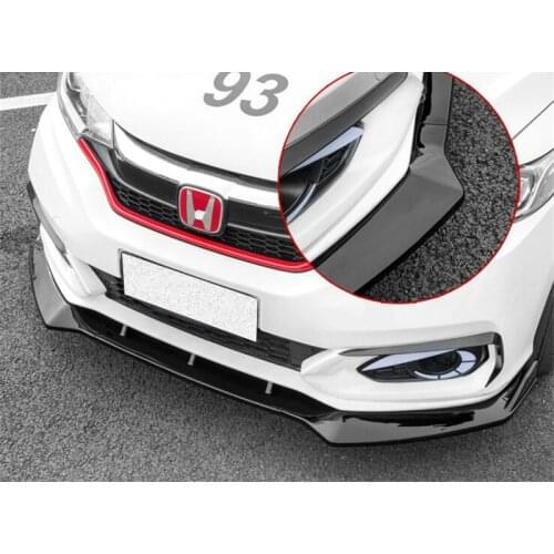 CEYUSOT New Car Front Bumper Lip For Honda Fit Jazz Body Kit Diffuser Deflector Spoiler Splitter Lip Guard Jazz Spoiler 2017 18
