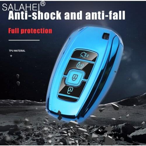 TPU Car Key Case Shell Protective Cover Keychain For Lincoln MKC MKZ MKX 2017 2018 2019 Navigator Nautilus Auto Accessories