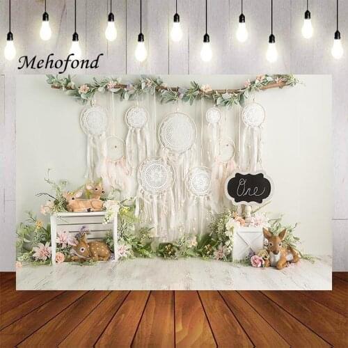 Mehofond Photography Background Dreamcatcher Woodland Baby Shower Birthday Party Newborn Children Portrait Backdrop Photo Studio
