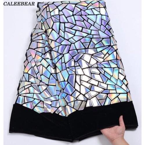 Sequined French Velvet Lace Fabric 2021 High Quality African Lace Fabric With Sequins Nigerian Lace For Daily Party Dress S2225