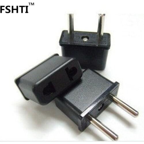 FSHTI free shipping + 3000pcs/lot,US/USA TO EUROPEAN EU TRAVEL PLUG Charger ADAPTER Converter