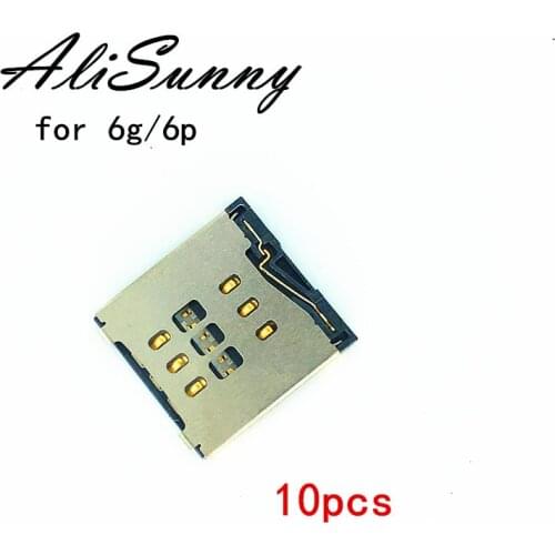 AliSunny 10pcs SIM Card Tray slot Socket for iPhone 6 Plus 6G 5S SE Inner Micro SIM Card Reader Adapter Replacement Parts