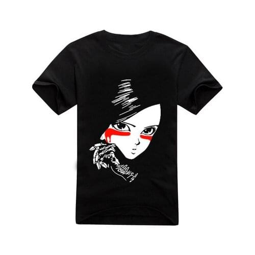 Film Battle Angel Alita T-shirt Cosplay Fashion t shirt Cotton Men Tees tops