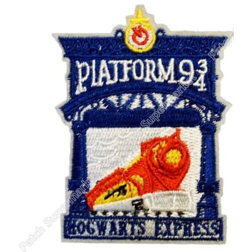 COLLECTIONS EXPRESS KINGS CROSS PLATFORM PATCH Blue Emblem Embroidered Robe Iron On Patch retro applique